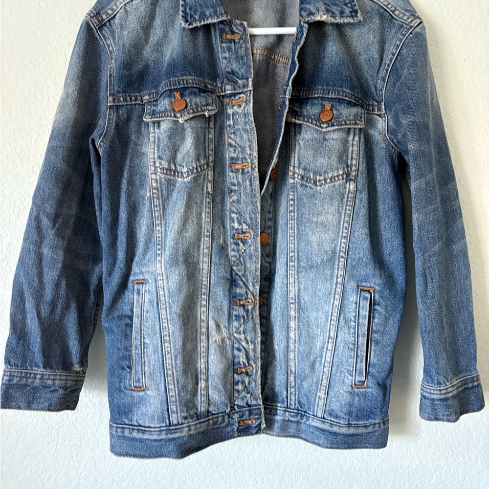 Madewell The Oversized Jean Jacket in blue denim wash